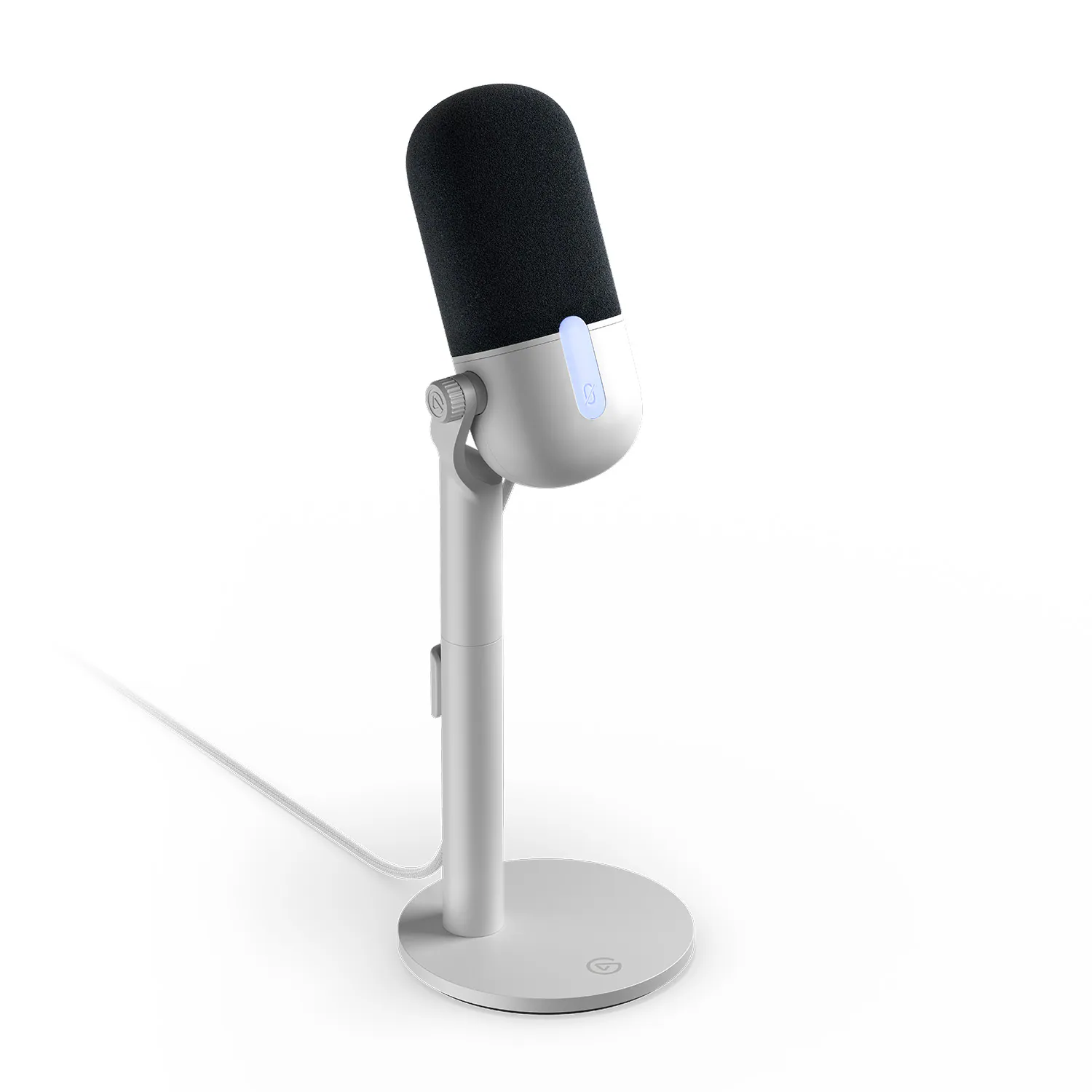 Front. Elgato - Wave Neo Wired Cardioid Condenser USB Microphone - White.