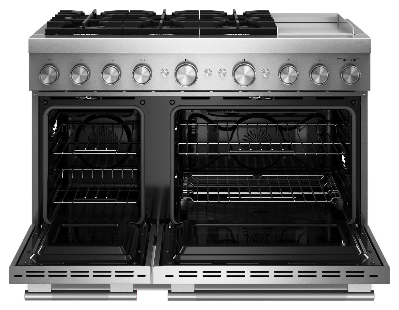 Alt View 14. KitchenAid - 6.3 Cu. Ft. Freestanding Dual Fuel Range with Griddle and 6 Burners - Stainless Steel.