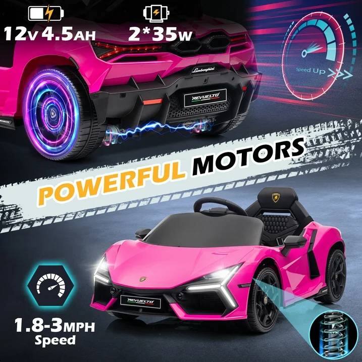 - 12v 4.5AH
- 2*35w
- POWERFUL MOTORS
- 1.8-3MPH Speed
- Speed Up
- REVUELTO