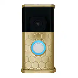 Michael Healy - Honeycomb Video Doorbell Cover (Ring 3, 3 Plus, 4, Battery Plus and Battery Pro) - Satin Brass