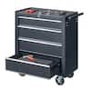 Front. Winado - 4-Drawer Rolling Tool Chest Tool Storage Cabinet Tool Trolley Organizer with Lock, Key, Drawer Liners, Wheels for Garage - Black.