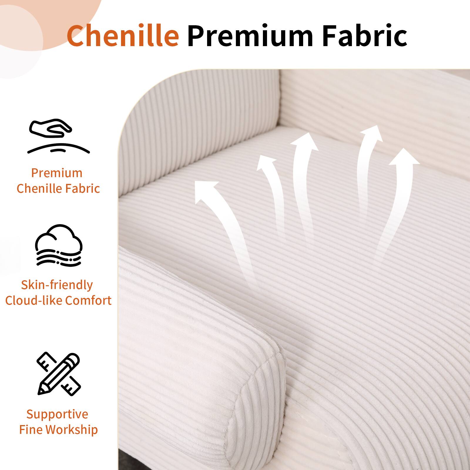 Chenille Premium Fabric

- Premium Chenille Fabric
- Skin-friendly Cloud-like Comfort
- Supportive Fine Workship