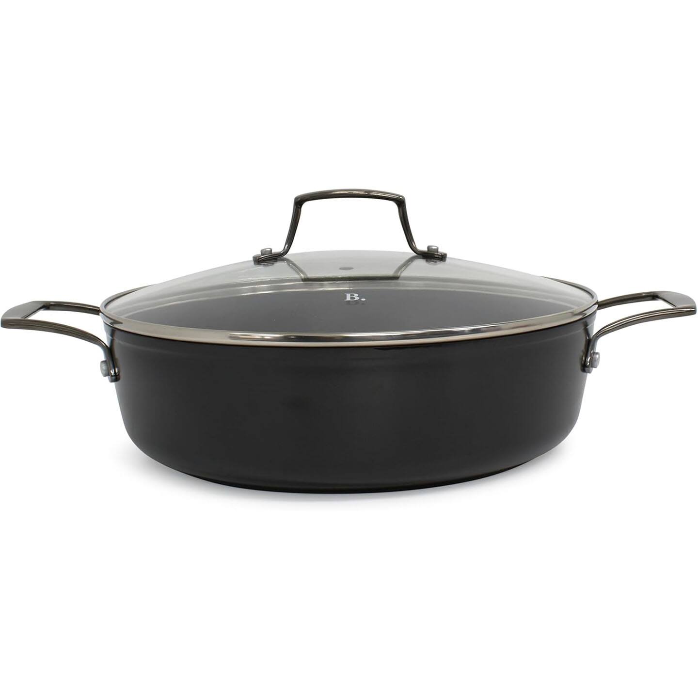 Alt View 1. BLU - Blu. Cookware 11” Saute Pan with Lid, Non-Toxic - Black.