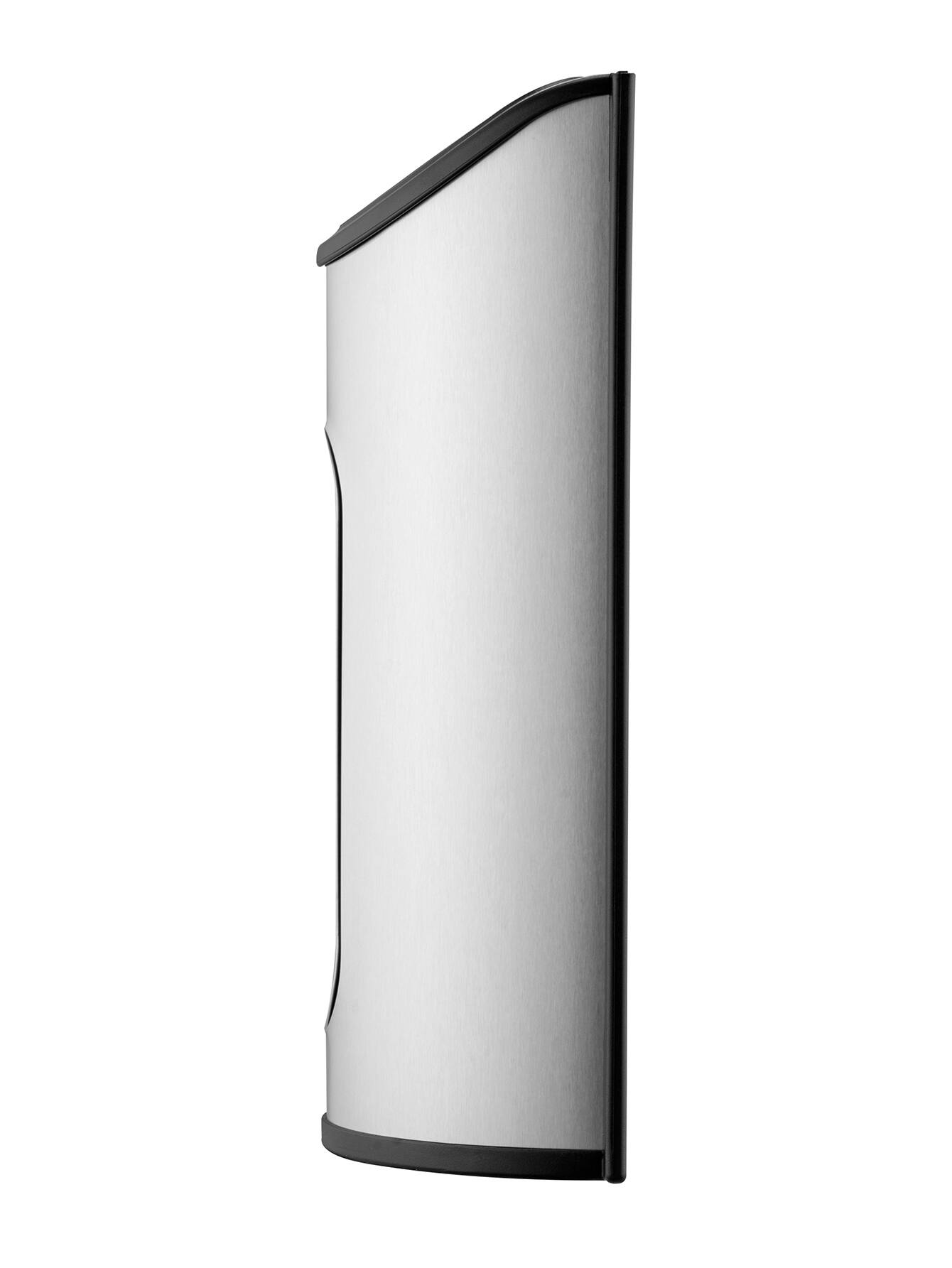 Left. Malletson - Kitchen Grocery Plastic Bag Holder and Dispenser for Plastic Bags - silver.