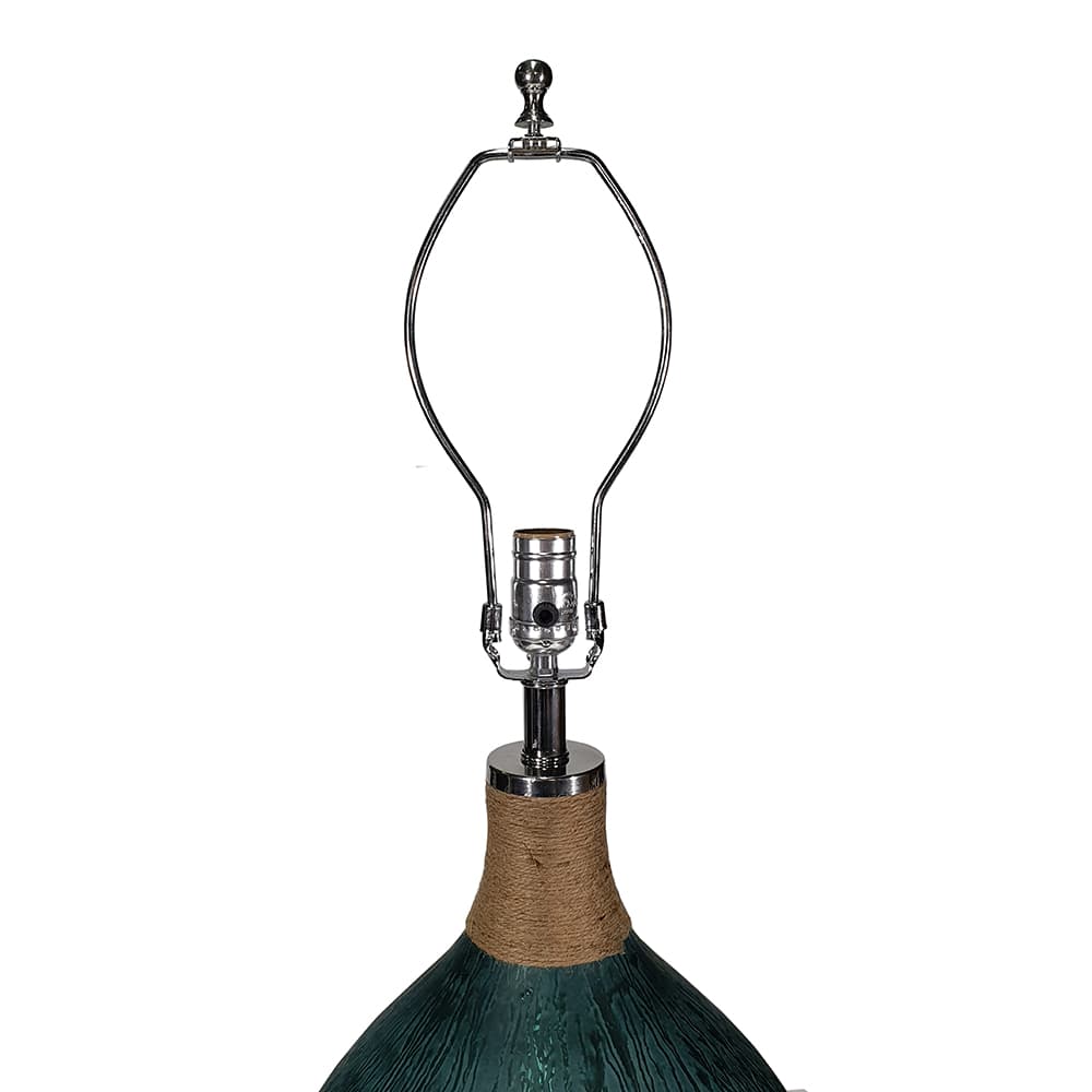 Alt View 1. Luckbyte - 16x285 Inch Diameter Glass Table Lamp Modern Bedside Accent Lamp.