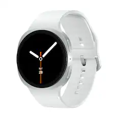 Front. Samsung - Galaxy Watch8 Aluminum Smartwatch 44mm BT - Silver.