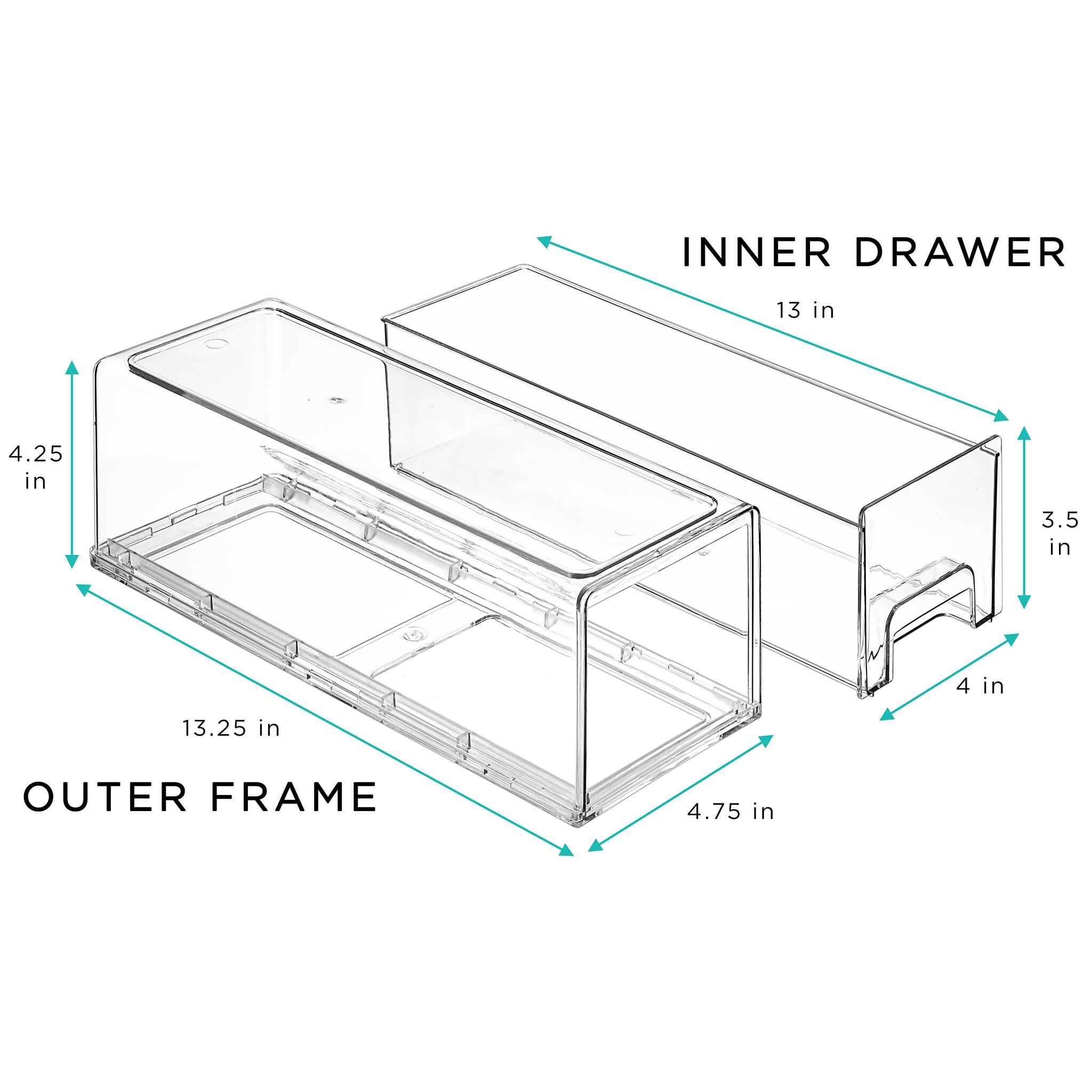 INNER DRAWER  
13 in  
4.25 in  
3.5 in  
4 in  

OUTER FRAME  
13.25 in  
4.75 in