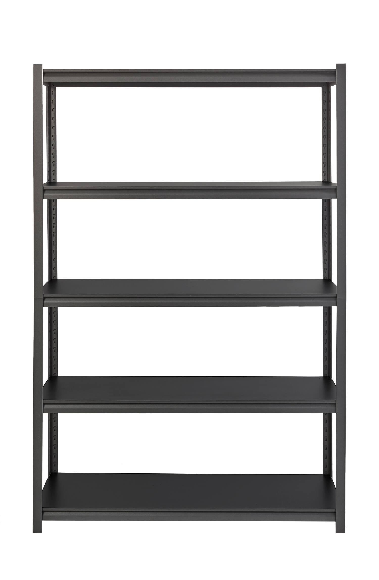 Alt View 3. Iron Horse - Iron Horse 3200 Riveted Steel Shelving, 5-Shelf, 24Dx48Wx72H, Gunmetal Gray / Black - Gunmetal Gray.