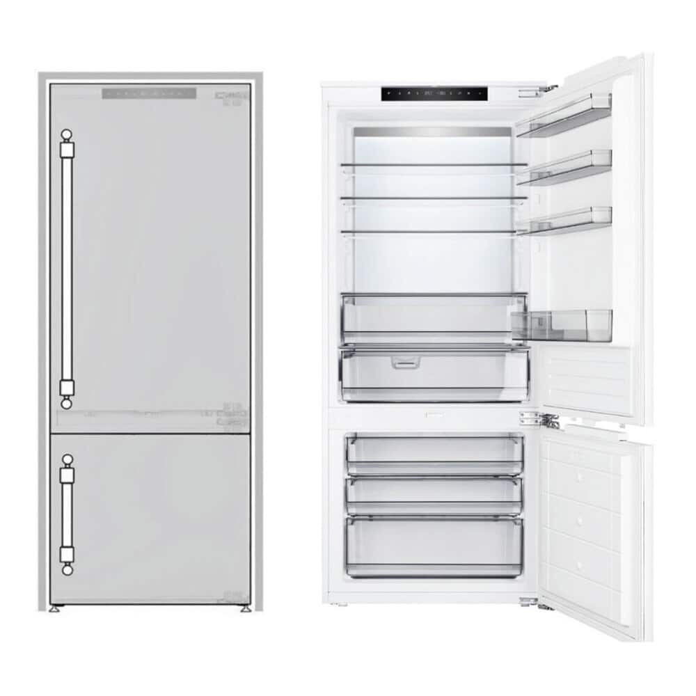ILVE - 28 inch Built-In Counter-Depth Bottom Freezer Refrigerator with 12 cu. Ft. Total Capacity (Panel Ready) - Custom Panel Ready