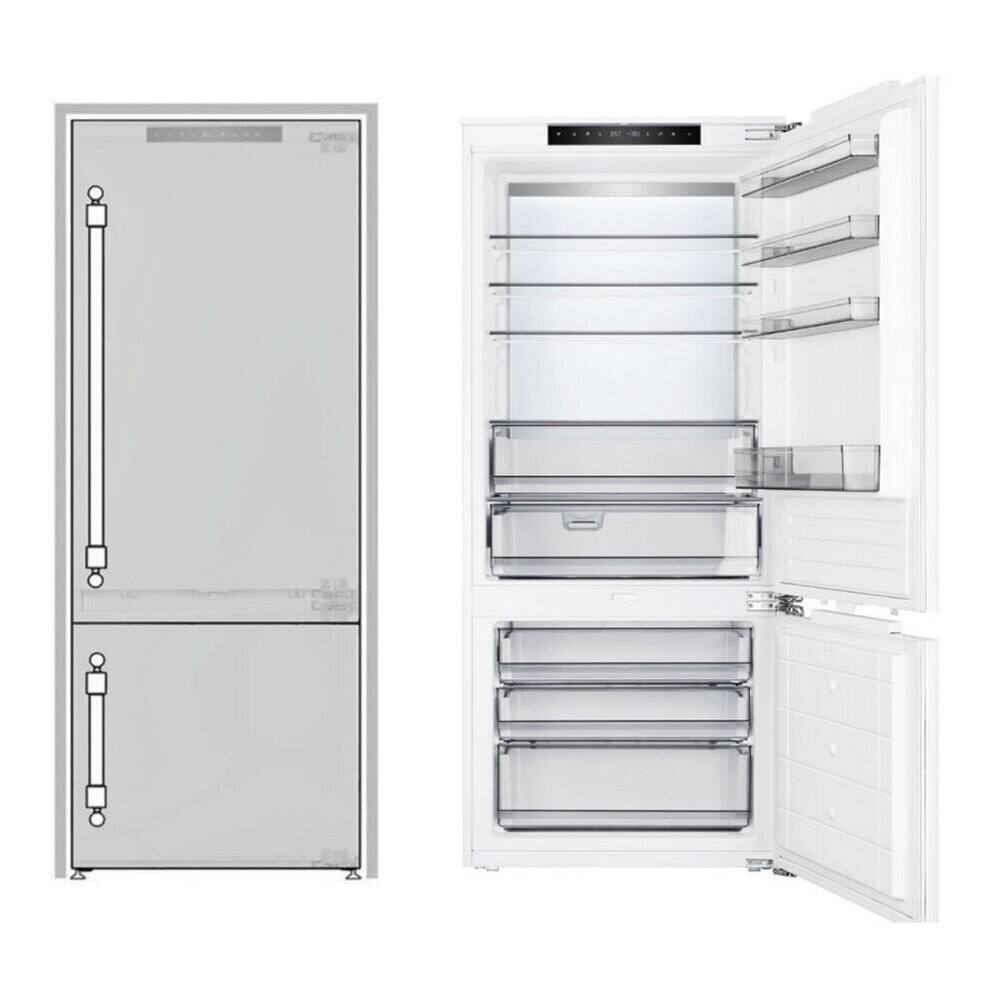Front. ILVE - ILVE 28 inch Built-In Counter-Depth Bottom Freezer Refrigerator with 12 cu. Ft. Total Capacity (Panel Ready) - Panel Ready.