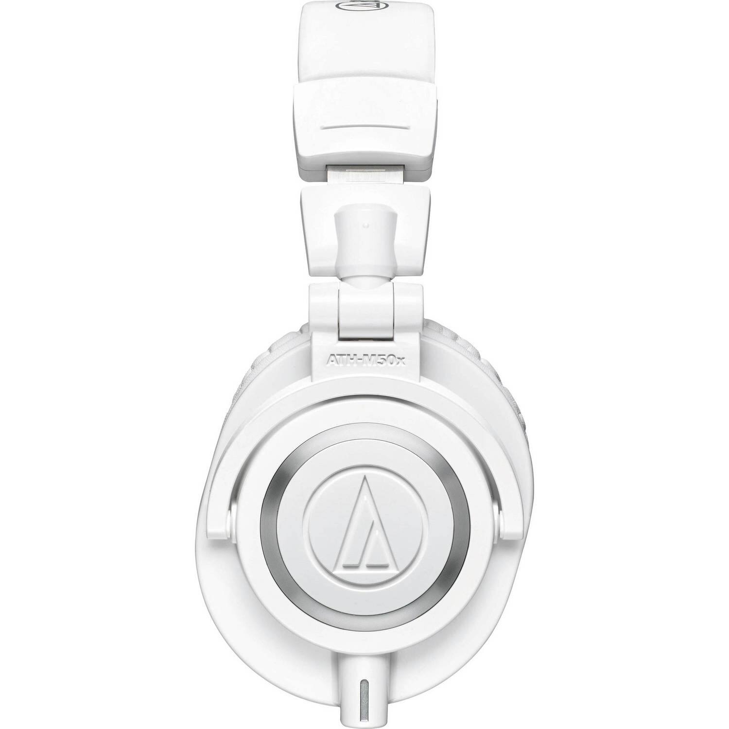 Left. Audio-Technica - Audio-Technica ATH-M50xWH Professional Monitor Headphones, White - White.