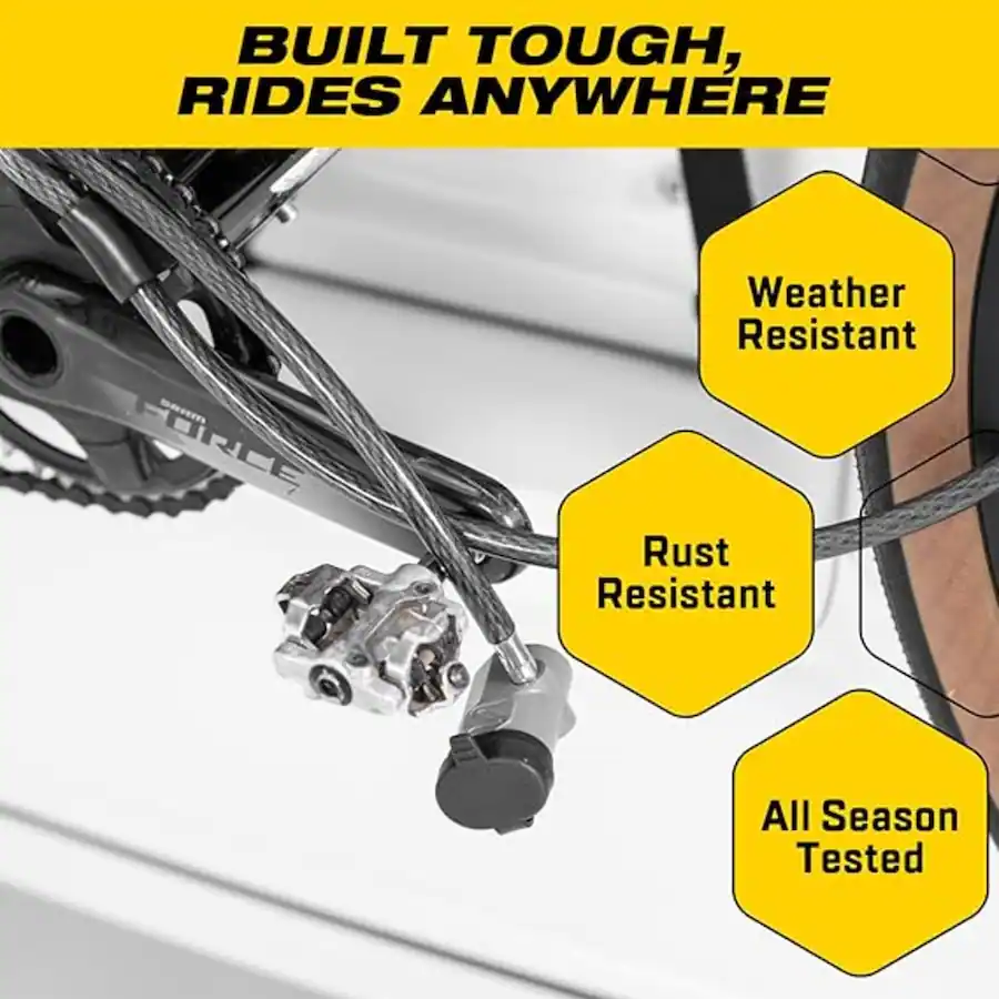 Saris Trunk Bike Rack Lock, 1.75 lb, Stainless Steel Cable for Bicycle ...