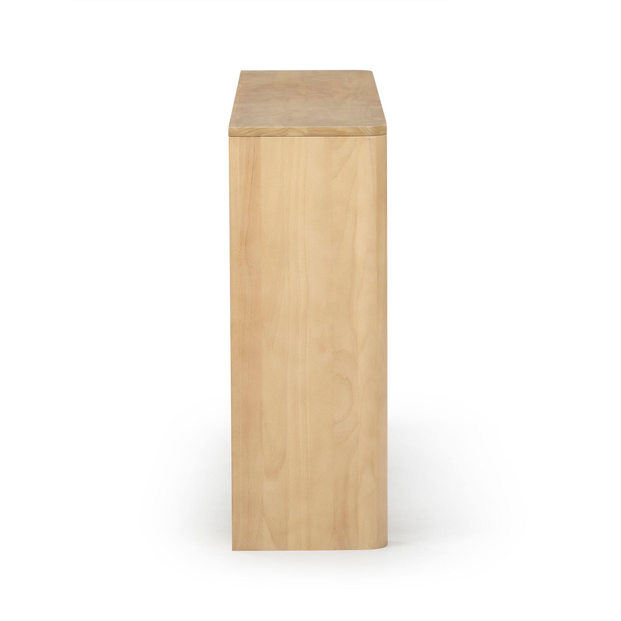 Alt View 3. Plank+Beam - Contour Console Table (56in / 1420mm), Blonde - Blonde.