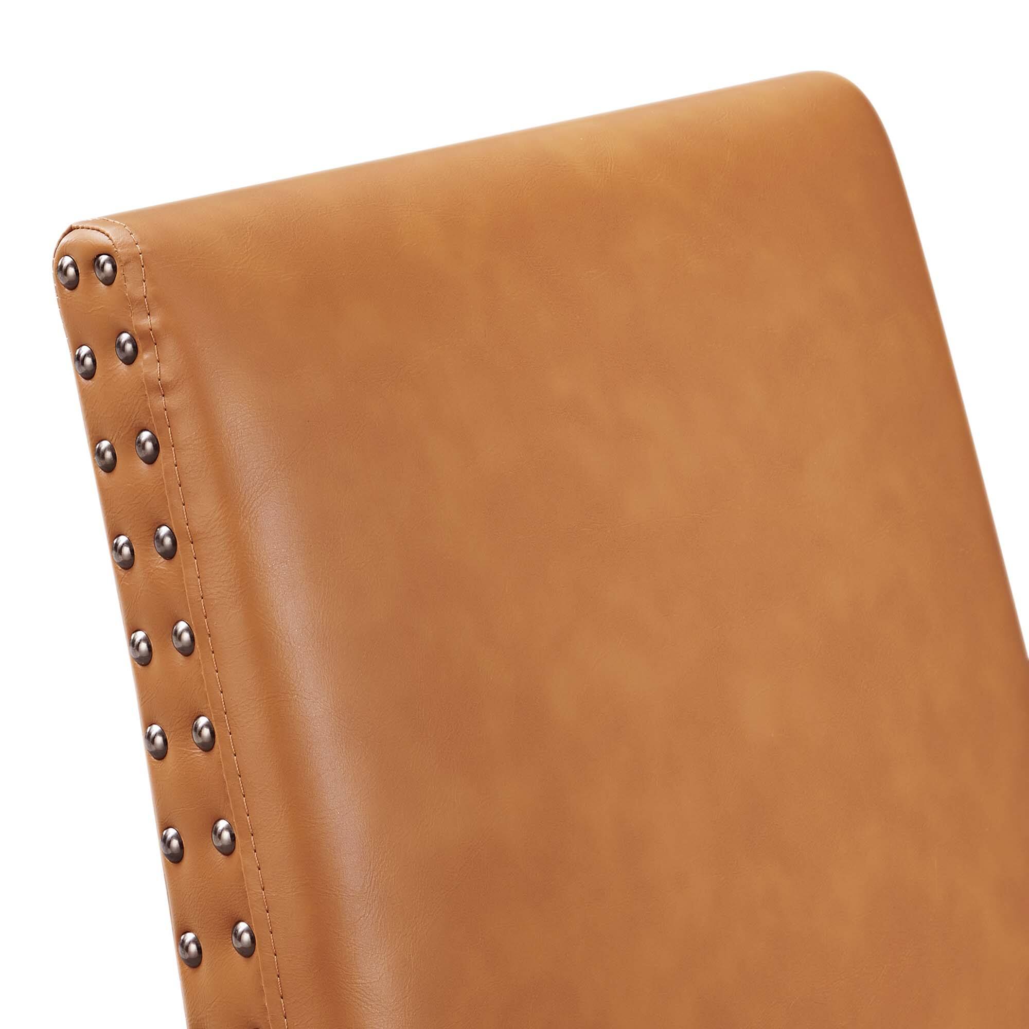 Alt View 4. Modway - Parcel Dining Faux Leather Side Chair by Modway - Tan.