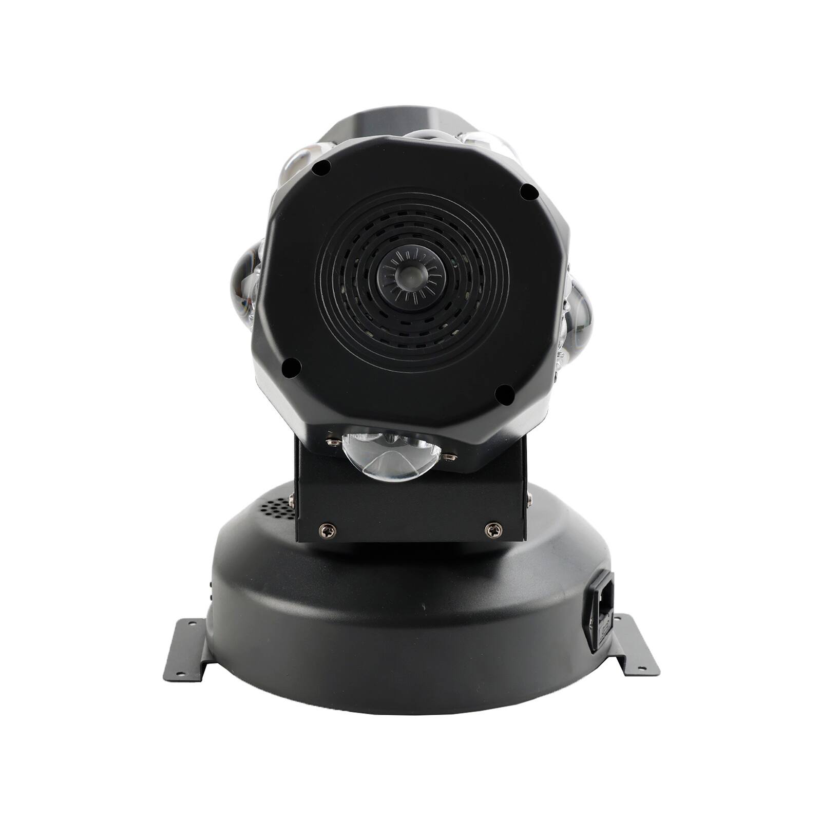Alt View 8. Topteng - 120W Moving Head Light – 8x CREE RGBW LEDs, Red/Green Laser, DMX512, 13CH, Rotating Beam, Fit for Stage, DJ & Club - Black.
