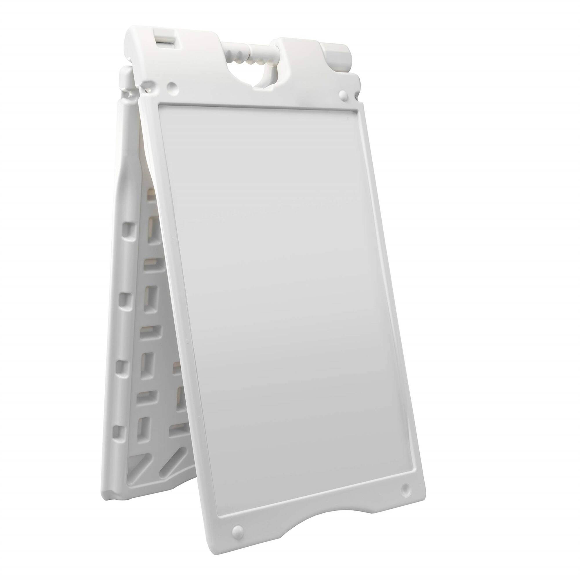 Jumbl - A Frame Sandwich Board – 15.7 x 26” Display Sidewalk Sign with PVC Sign Protector - White