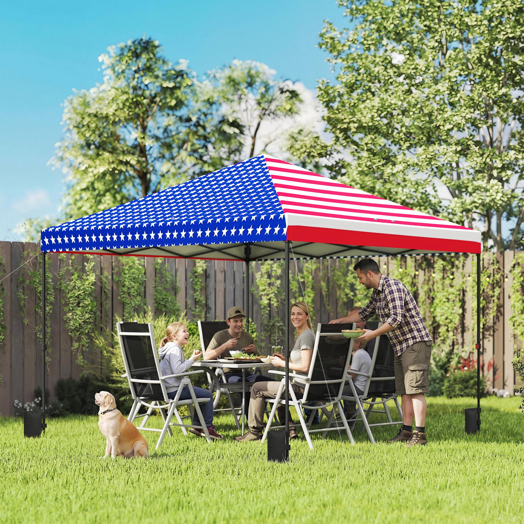 Alt View 1. Outsunny - 10 x 10 ft Pop Up Canopy Tent with One Push Setup, Easy Setup Outdoor Portable Instant Canopy Shelter.