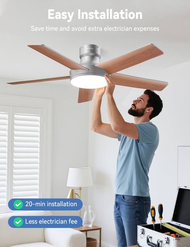 Easy Installation  
Save time and avoid extra electrician expenses  
20-min installation  
Less electrician fee