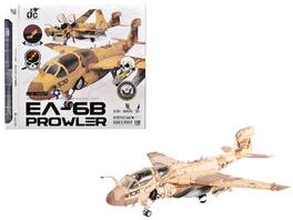 JC Wings - Grumman EA-6B Prowler Attack Aircraft VAQ-133 Wizards Afghanistan (2007) United States Navy 1/72 Diecast Model - Beige, Brown