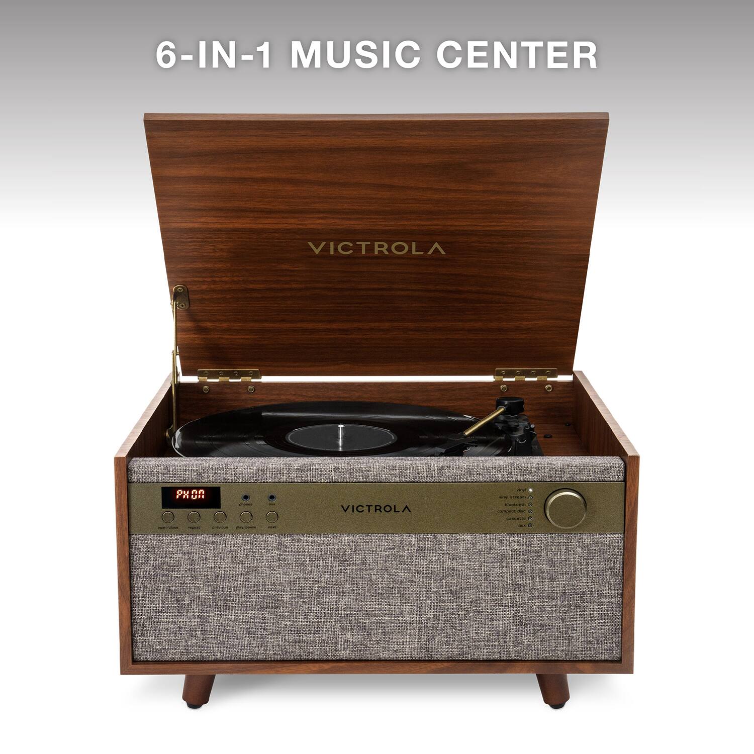 6-IN-1 MUSIC CENTER VICTROLA