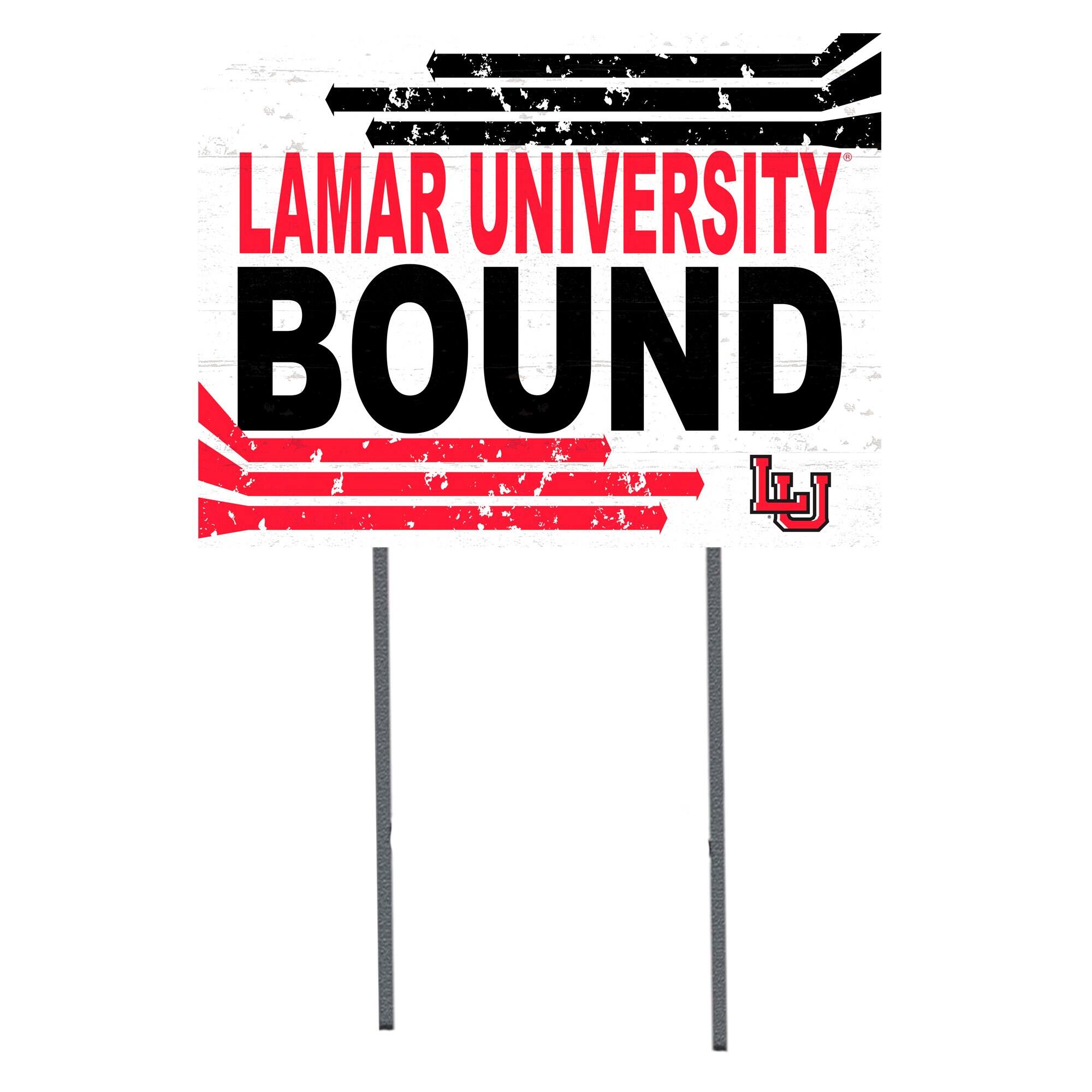 White Lamar Cardinals 18" x 24" Bound Yard Sign