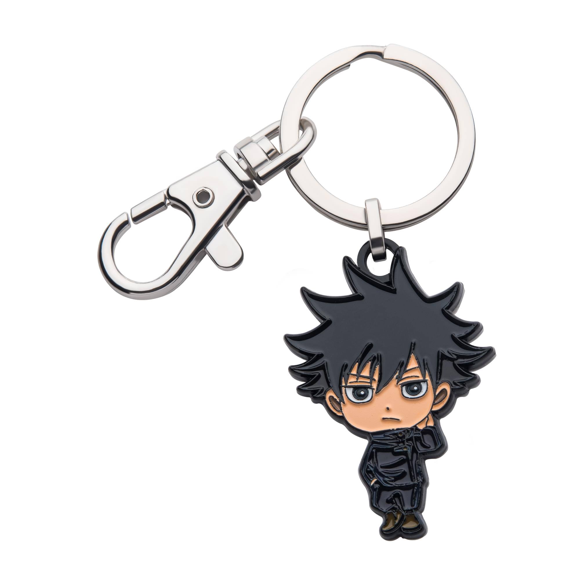 Alt View 2. SalesOne LLC - Jujutsu Kaisen Chibi Megumi Fushiguro Enamel Pendant Keychain - Black.