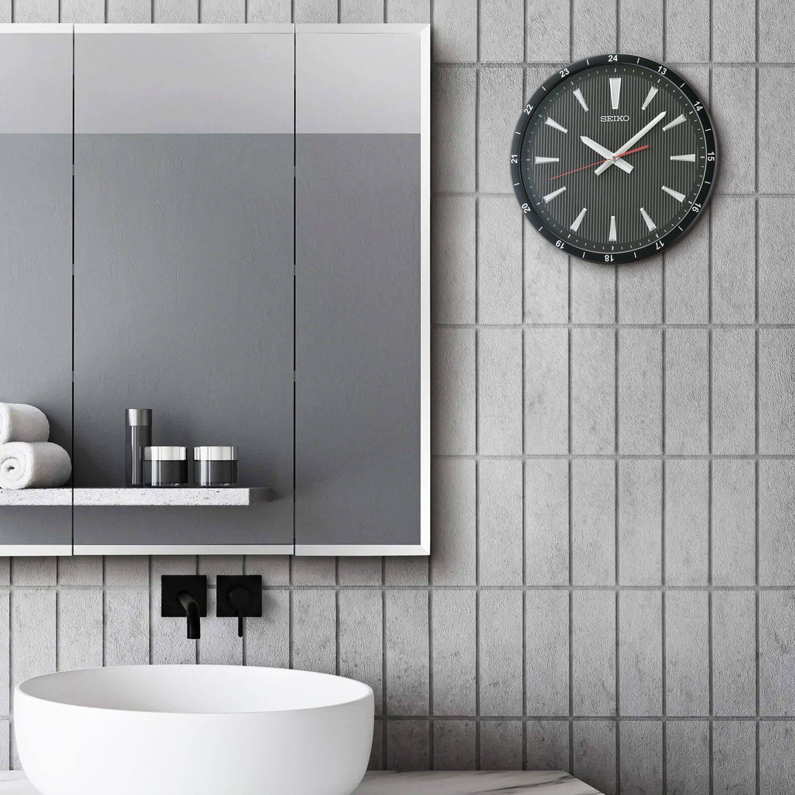 Alt View 2. Seiko - Seiko 14" Kao Wall Clock - Black - Black.