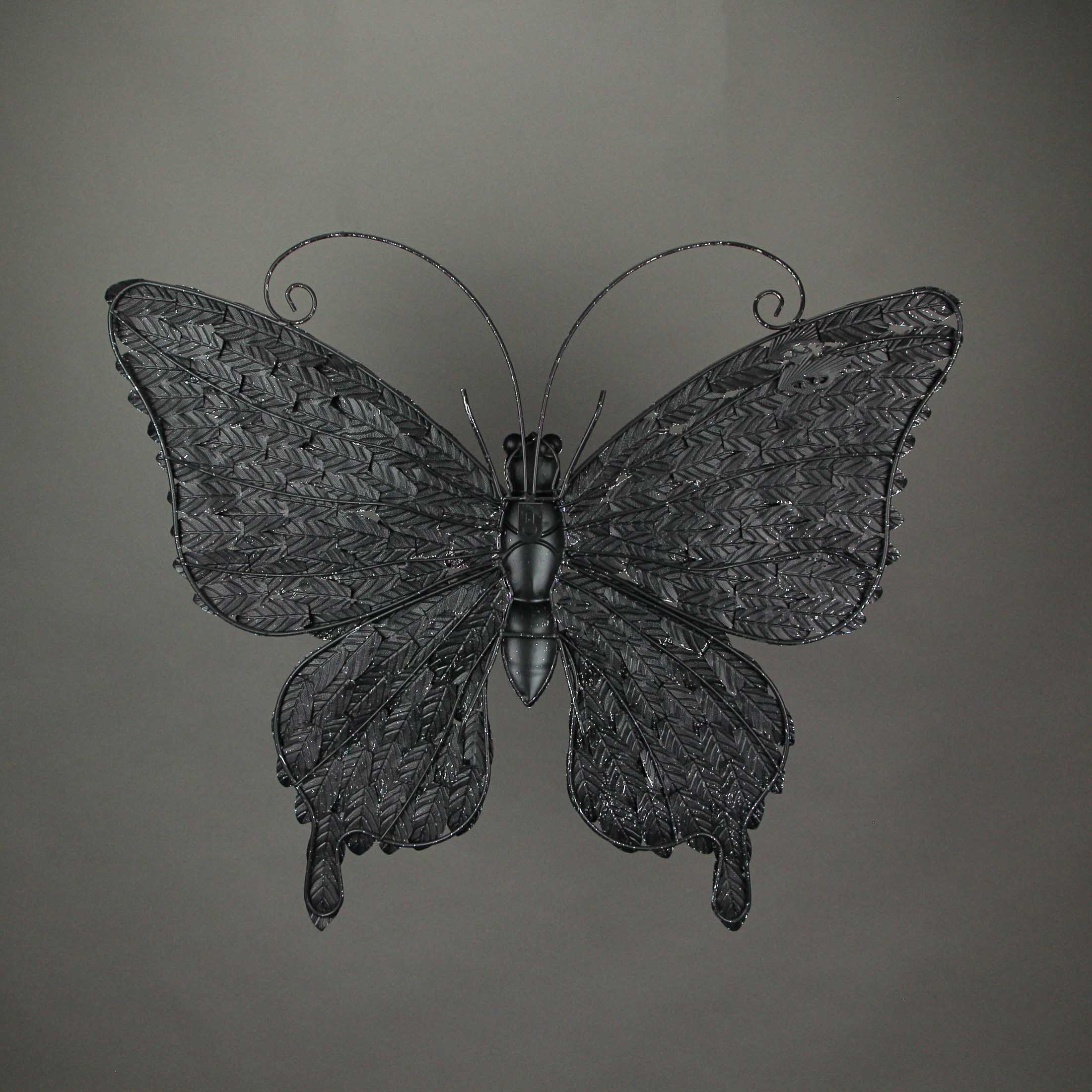 Alt View 3. Things2Die4 - Set of 2 Multicolor Metal Butterfly Wall Decor Outdoor Indoor Hanging Sculptures - Multicolored.