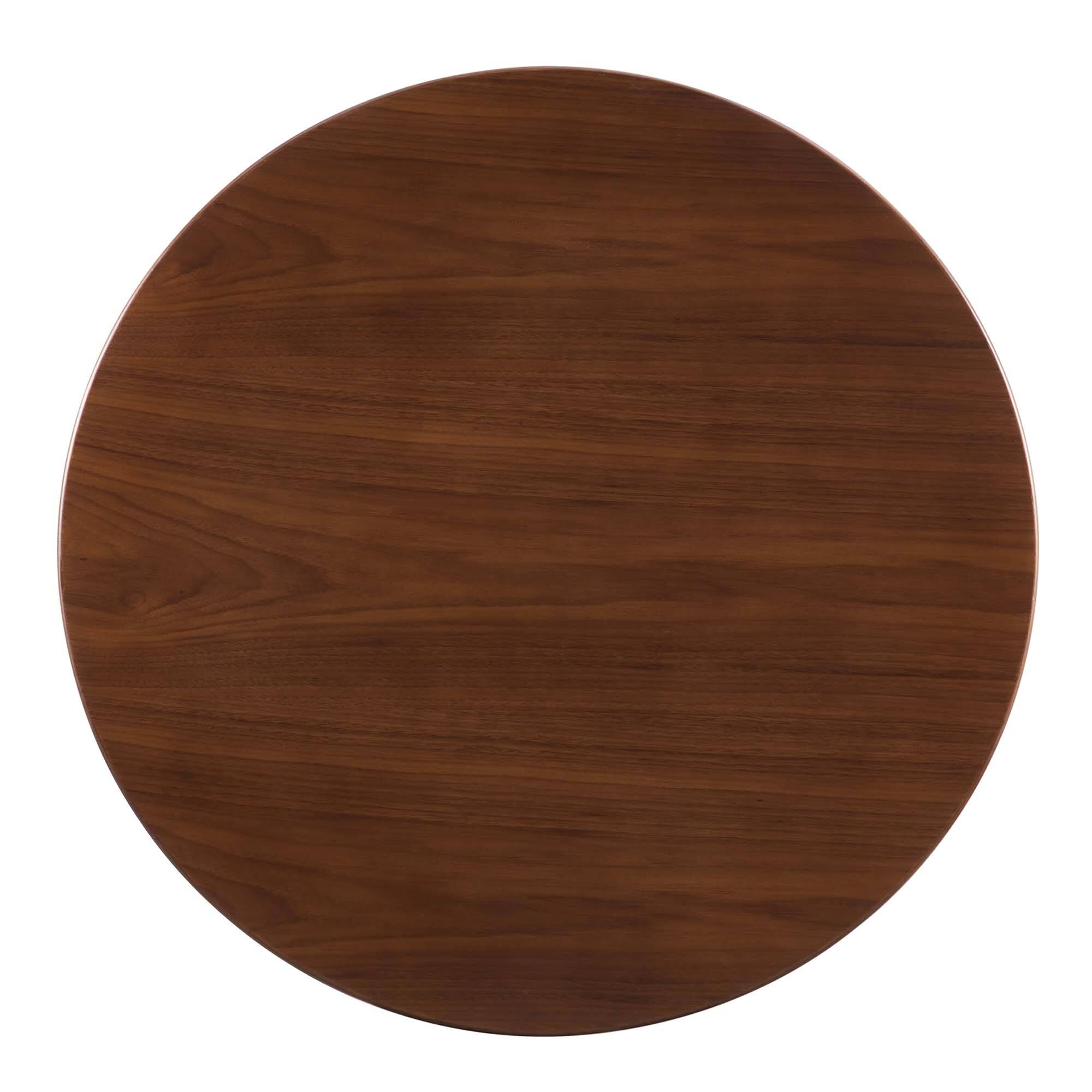 Back. Modway - Zinque 36" Dining Table by Modway - Gold Walnut.