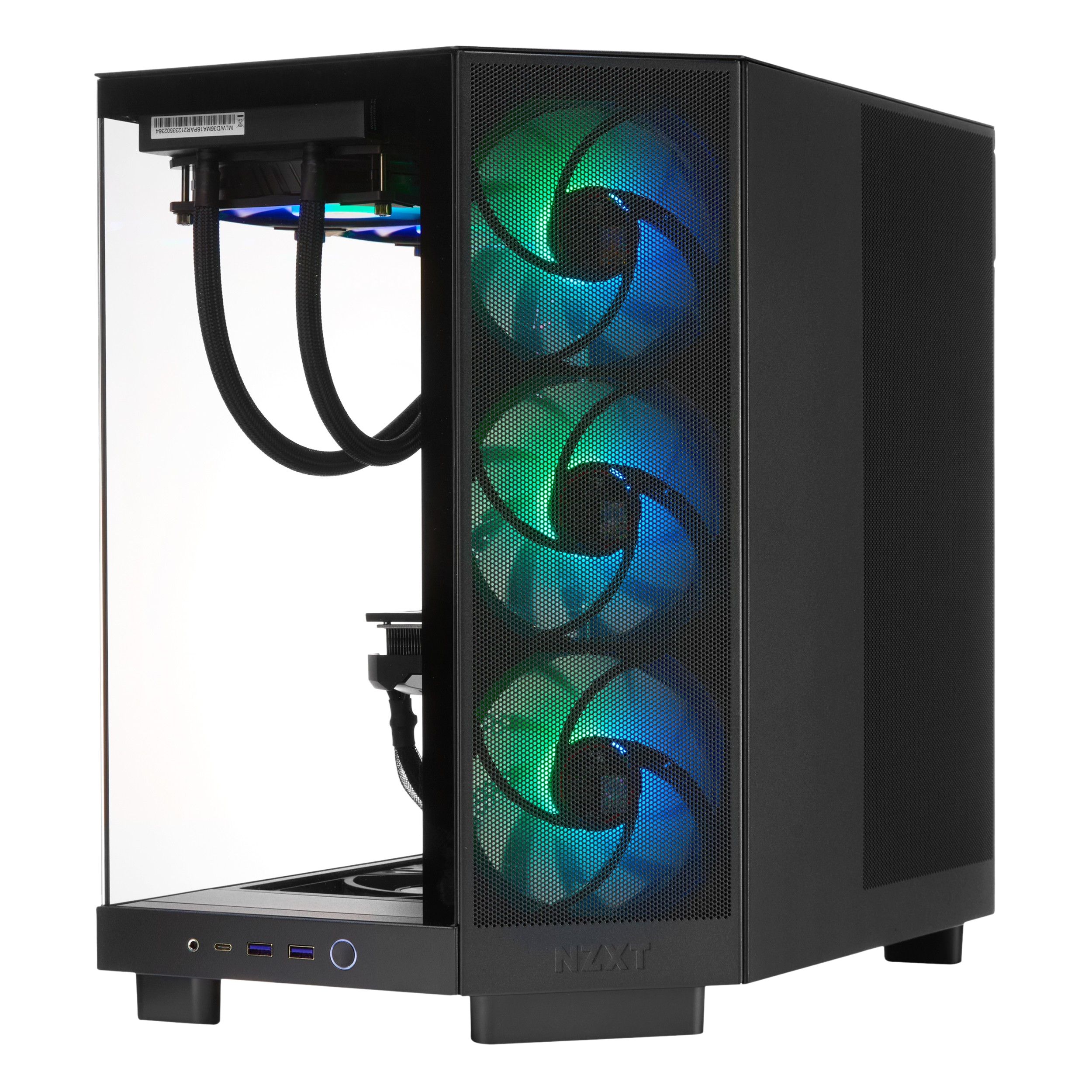 Alt View 3. TECHWHIZ - Edge Gaming PC - AMD Ryzen 9 9950X3D – AMD RADEON RX 9070 XT – 64 GB DDR5 – 2 TB NVMe SSD – Windows 11 Pro – AI Ready - Black.