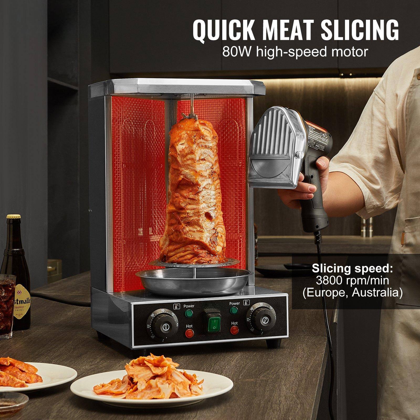 QUICK MEAT SLICING  
80W high-speed motor  

Slicing speed: 3800 rpm/min (Europe, Australia)