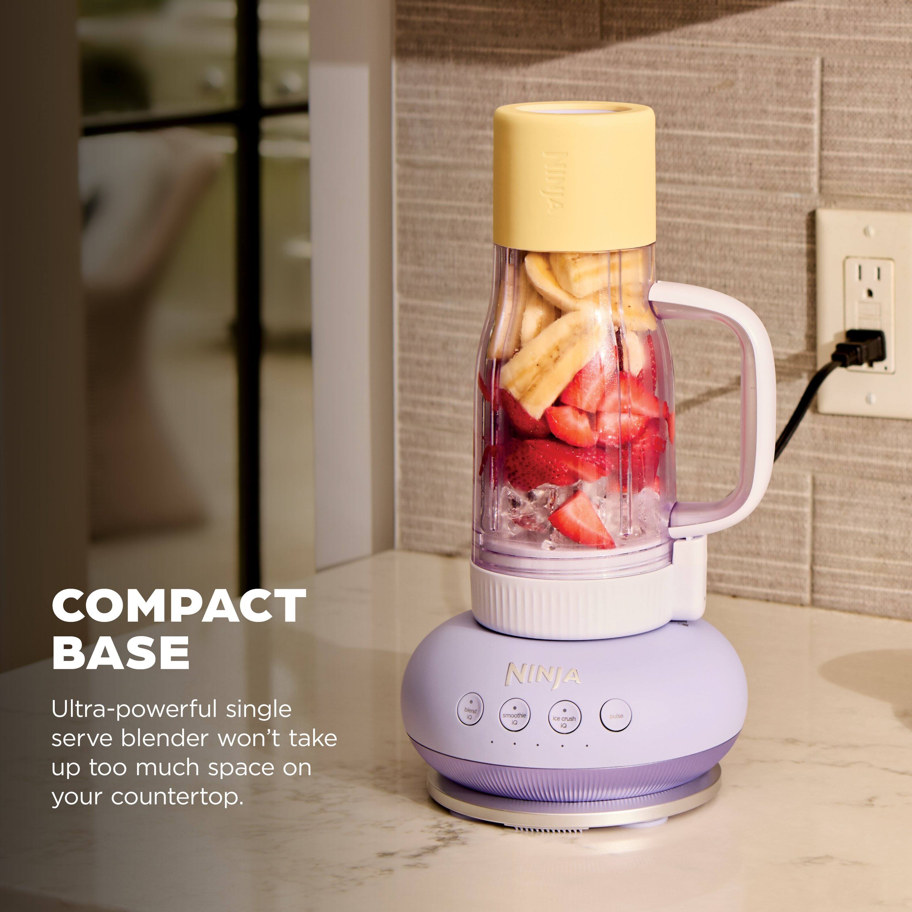 COMPACT BASE

Ultra-powerful single serve blender won't take up too much space on your countertop.
