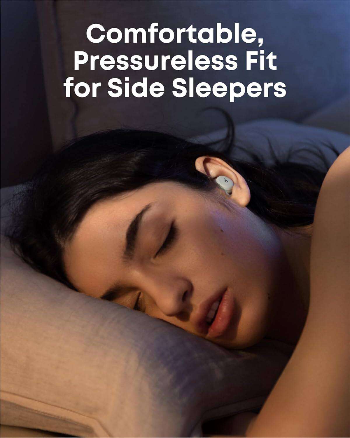 Comfortable, Pressureless Fit for Side Sleepers