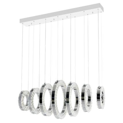 Front. CWI Lighting - Celina LED Chandelier With Chrome Finish - Chrome.