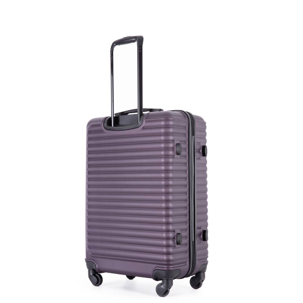 Alt View 1. Ropilly - Ropilly 3 Piece Luggage Set Purple ABS Hardshell Suitcase with Wheels - Purple.