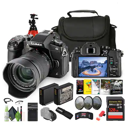LUMIX G VARIO 13-56/12-60 ASPH POWER O.I.S. 13.5-56/12-60 5.6-5.6
Panasonic LUMIX G
Ctrae Crgrart - LBANS 1 G SSLERS
LUMIX
VideoStud
PaintShop Pro
AfterShot Pro - Extreme PRO 200 MD.
128 GB Extreme PRO 200 MB/s 128 GB
LUMIX
PHOTO
PaintShop Pro essentials
AfterShot Pro
LUMIX
Battery Charger
LUMIX
128 GB
LUMIX
G
LUMIX
LUMIX
LUMIX