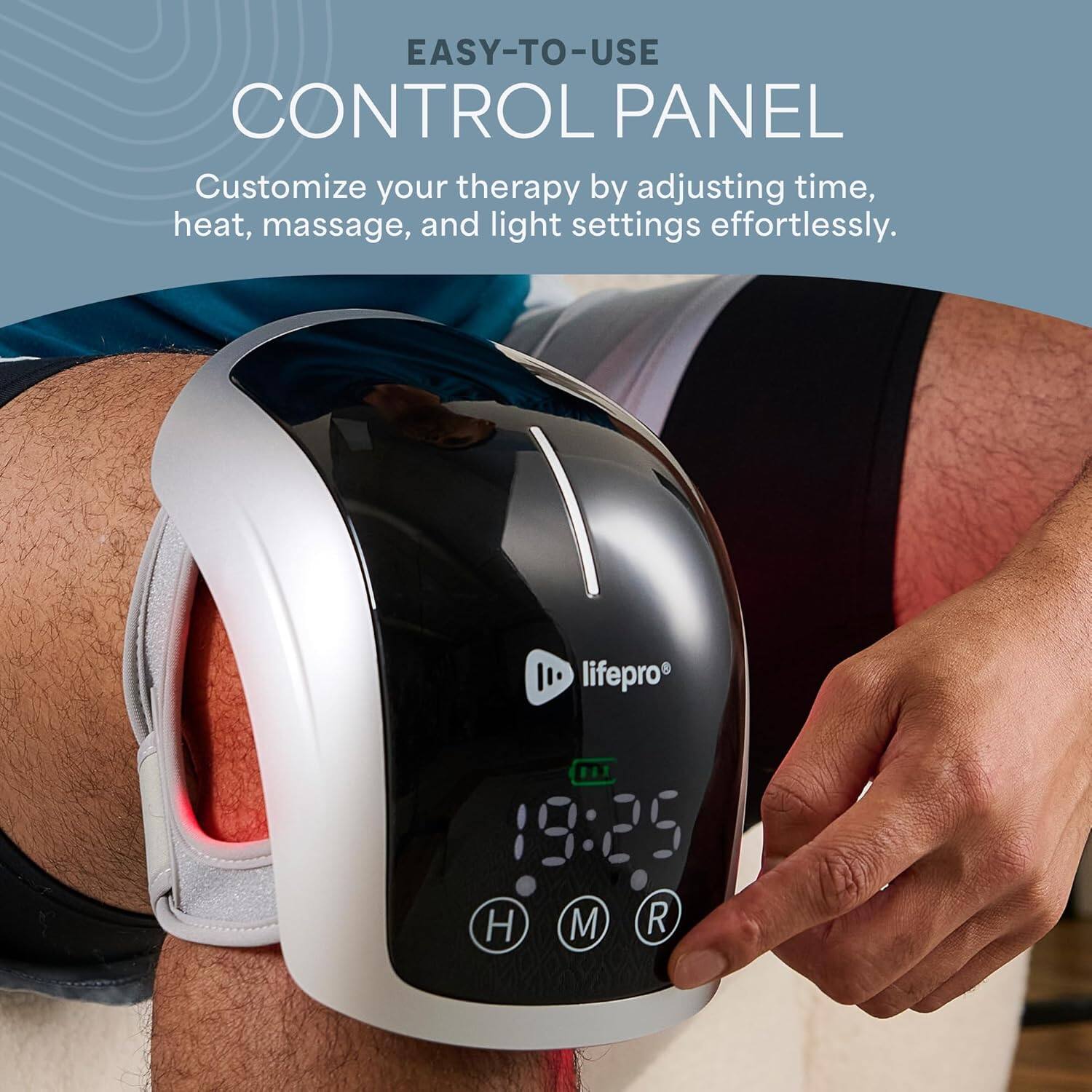 EASY-TO-USE CONTROL PANEL  
Customize your therapy by adjusting time, heat, massage, and light settings effortlessly.