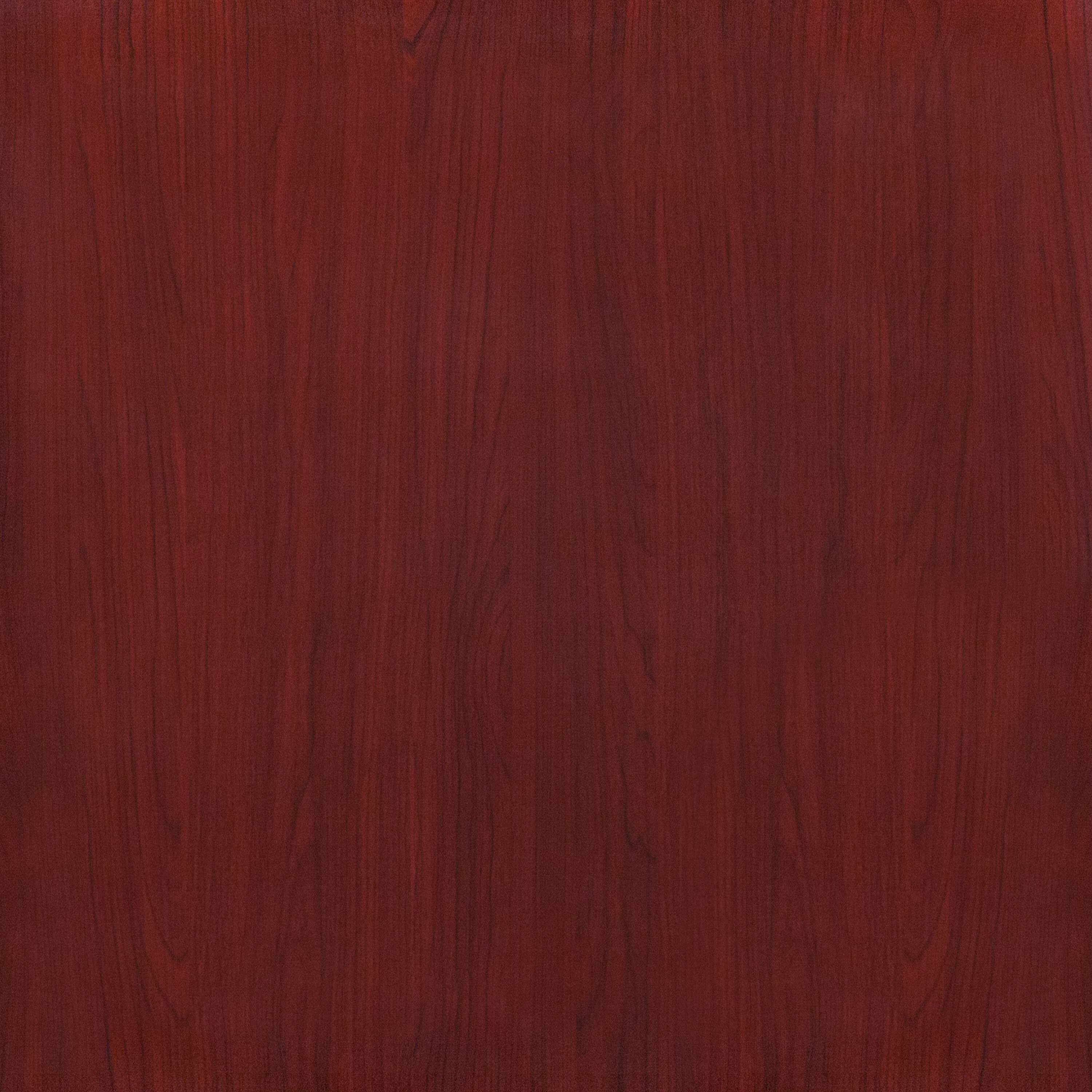 Alt View 2. Emma + Oliver - 30" Square High-Gloss Resin Table Top with 2" Thick Drop-Lip - Mahogany.