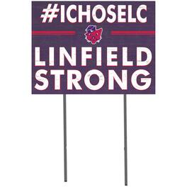 Jardine - Linfield Wildcats 18'' x 24'' I Chose Lawn Sign - Purple