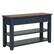 Alt View 4. GOODSILO - Solid Wood Console Table with Storage Drawers and Shelves for Entryway, Living Room, or Bedroom - Blue.