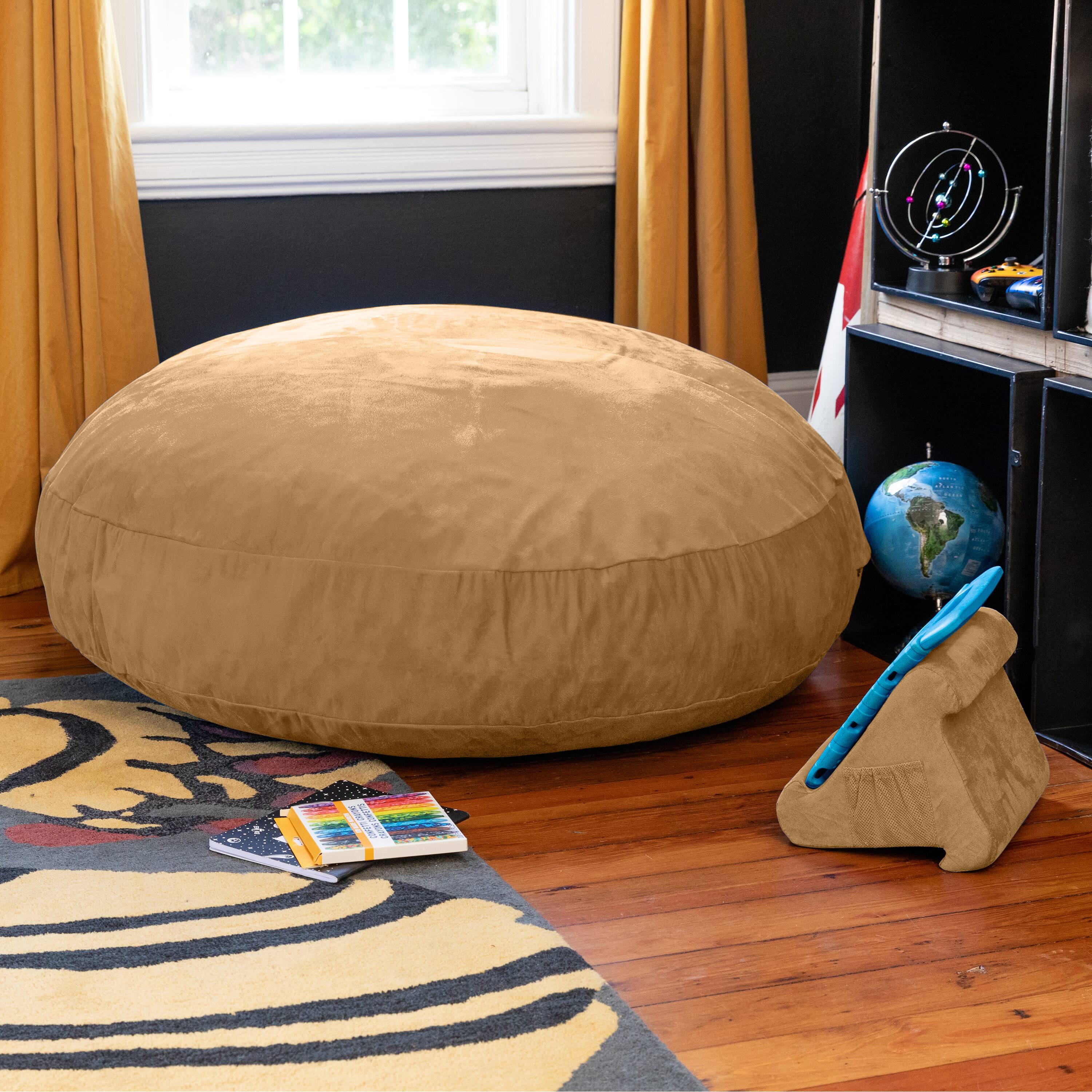 Back. Jaxx - Jaxx Cocoon 4 Foot Bean Bag Chair and Crash Pad, Camel - Camel.