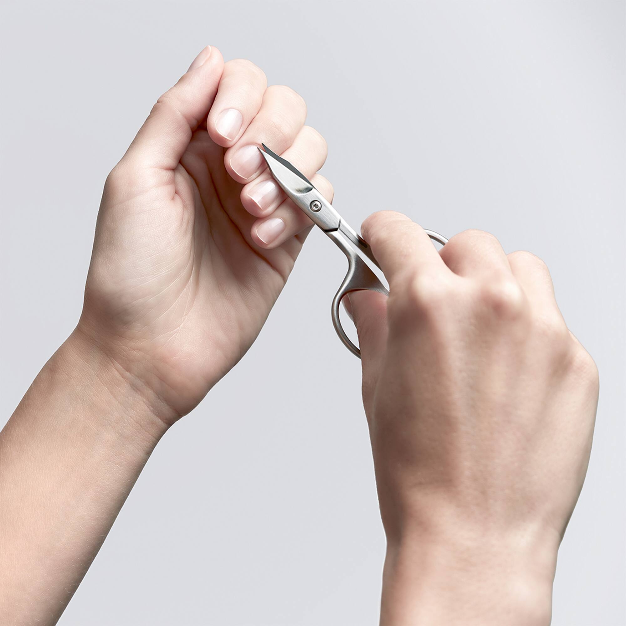 Alt View 5. ZWILLING - ZWILLING Combination Nail Scissors (scissors for nails, cuticles, fine tip for precise cutting), Premium, Silver, 3.5 in - Silver.