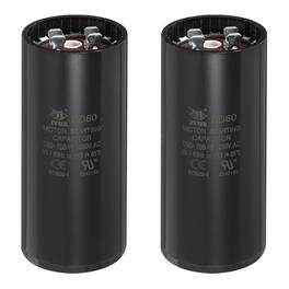 Unique Bargains - 2pcs CD60 Capacitor 590-708 Mfd, 250 VAC Run Motor Start for Electric Fan/Well Pump