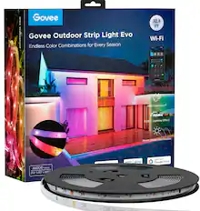 Govee Outdoor Strip Light Evo is a Wi-Fi enabled, IP65 waterproof lighting solution that offers endless color combinations for every season. It features a 32.8 FT long strip with 36000 hours of warm white illumination. The Govee W1 1 G works with both Alexa and Google Home, making it a versatile and convenient lighting option for outdoor spaces.