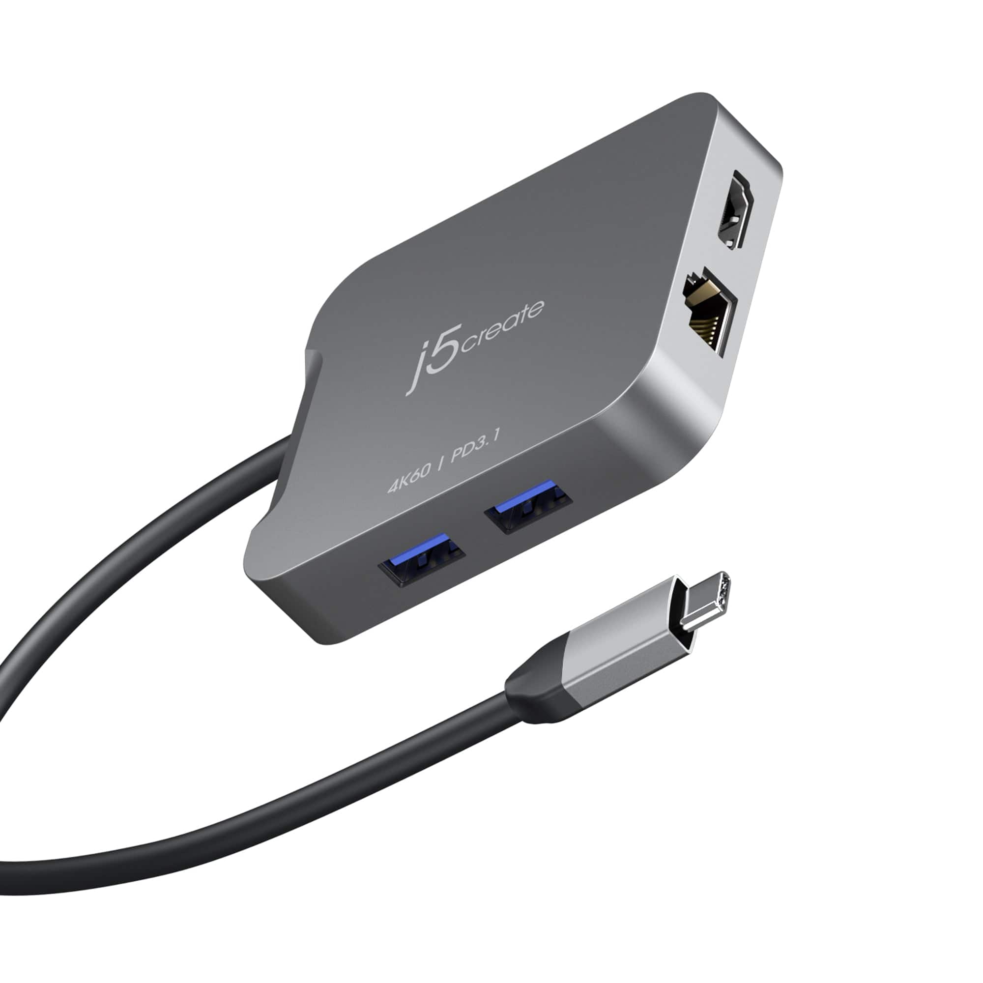j5create - 4K60 Elite USB-C Travel Adapter - Space Gray