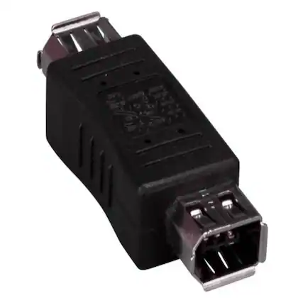 Front. Sanoxy - Sanoxy 2 PACK ofIEEE 1394a FireWire 6-pin Female to 6-pin Female Adapter - Black.
