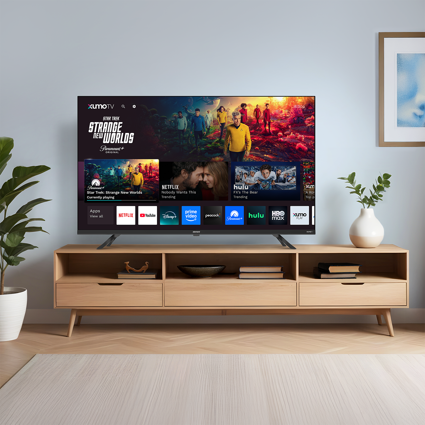 Element Electronics 43” 4K UHD HDR Frameless Xumo TV E550AE43C-G