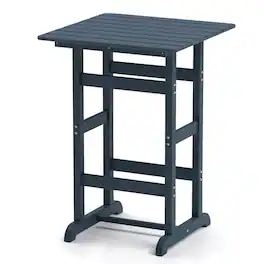 Boyel Living - Blue 30 Inch Square Bar Table for Outdoor Patio Use - Navy