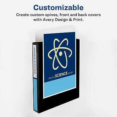 Customizable  
Create custom spines, front and back covers with Avery Design & Print.  

BRIAN'S SCIENCE BINDER