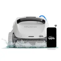 Dolphin - Explorer E50 Wi-Fi Automatic Robotic Pool Vacuum Cleaner, Waterline Scrubber Brush, Ideal for Pools Up to 50ft in Length - Wi-Fi Connectivity - Front_Zoom